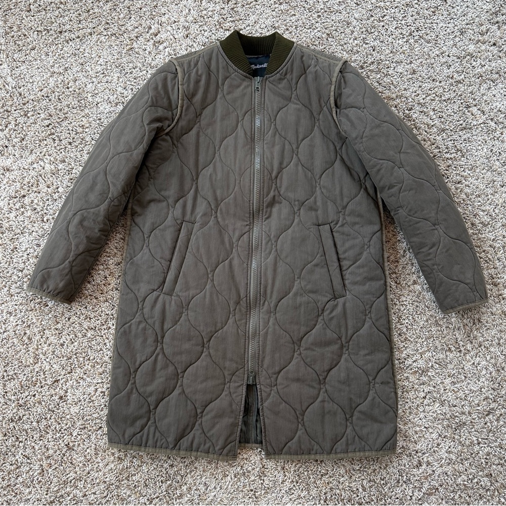 Madewell Quilted Military Coat